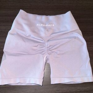 Alphalete Purple Bike Shorts High Waist Performance